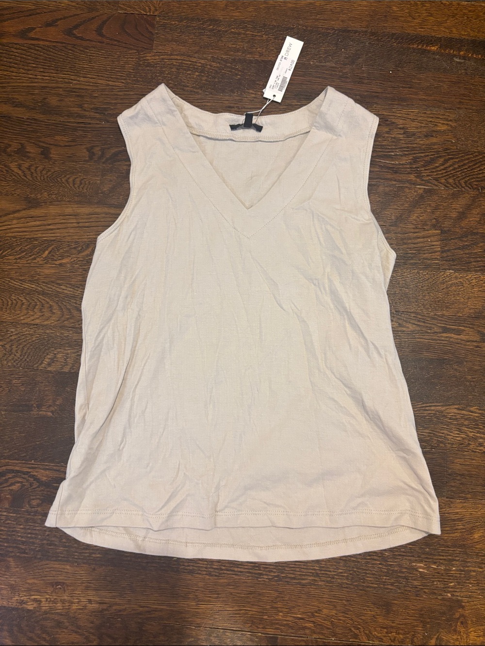 DREW V-Neck Sleeveless Tank Top - Light Taupe